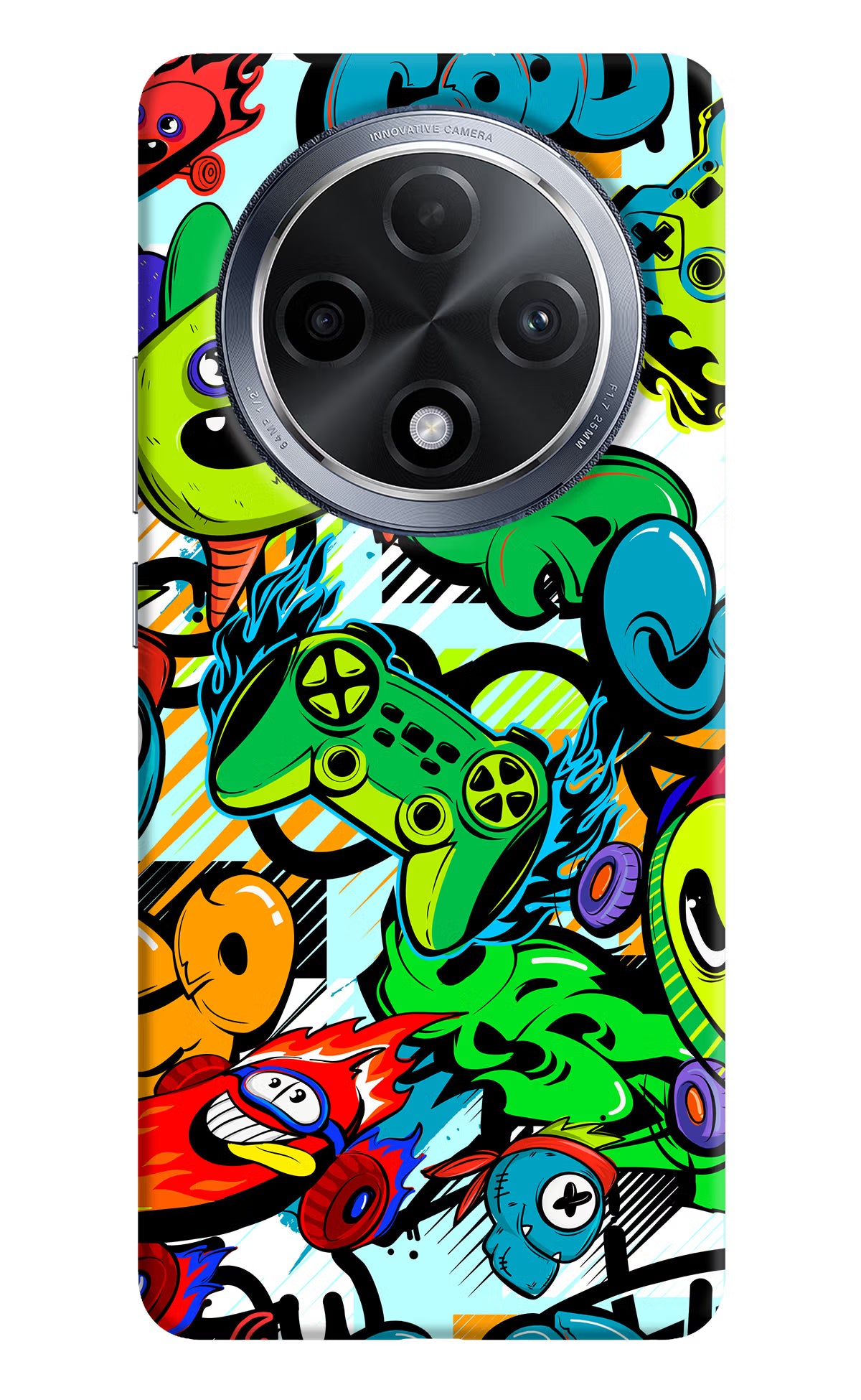 Game Doodle Oppo F27 Pro Hard Case Back Cover by Casekaro