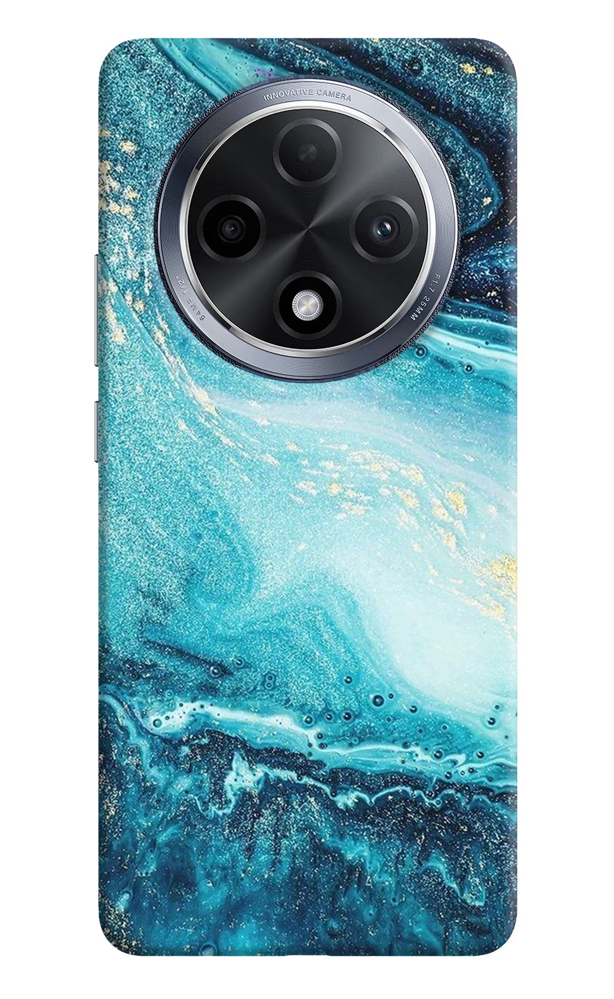 Blue Glitter Marble Oppo F27 Pro Hard Case Back Cover by Casekaro