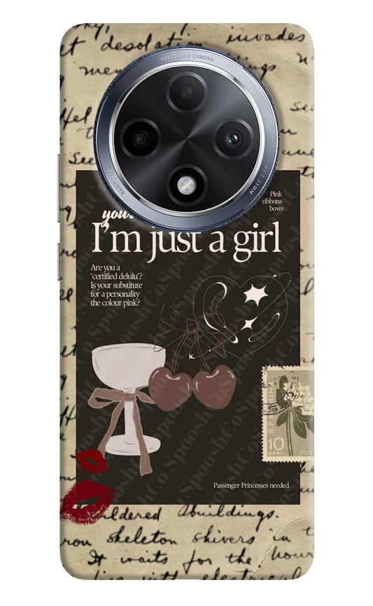 I am just a girl Oppo F27 Pro Hard Case Back Cover by Casekaro
