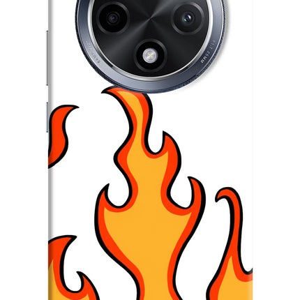 Fired Up – White Oppo F27 Pro Hard Case Back Cover by Casekaro