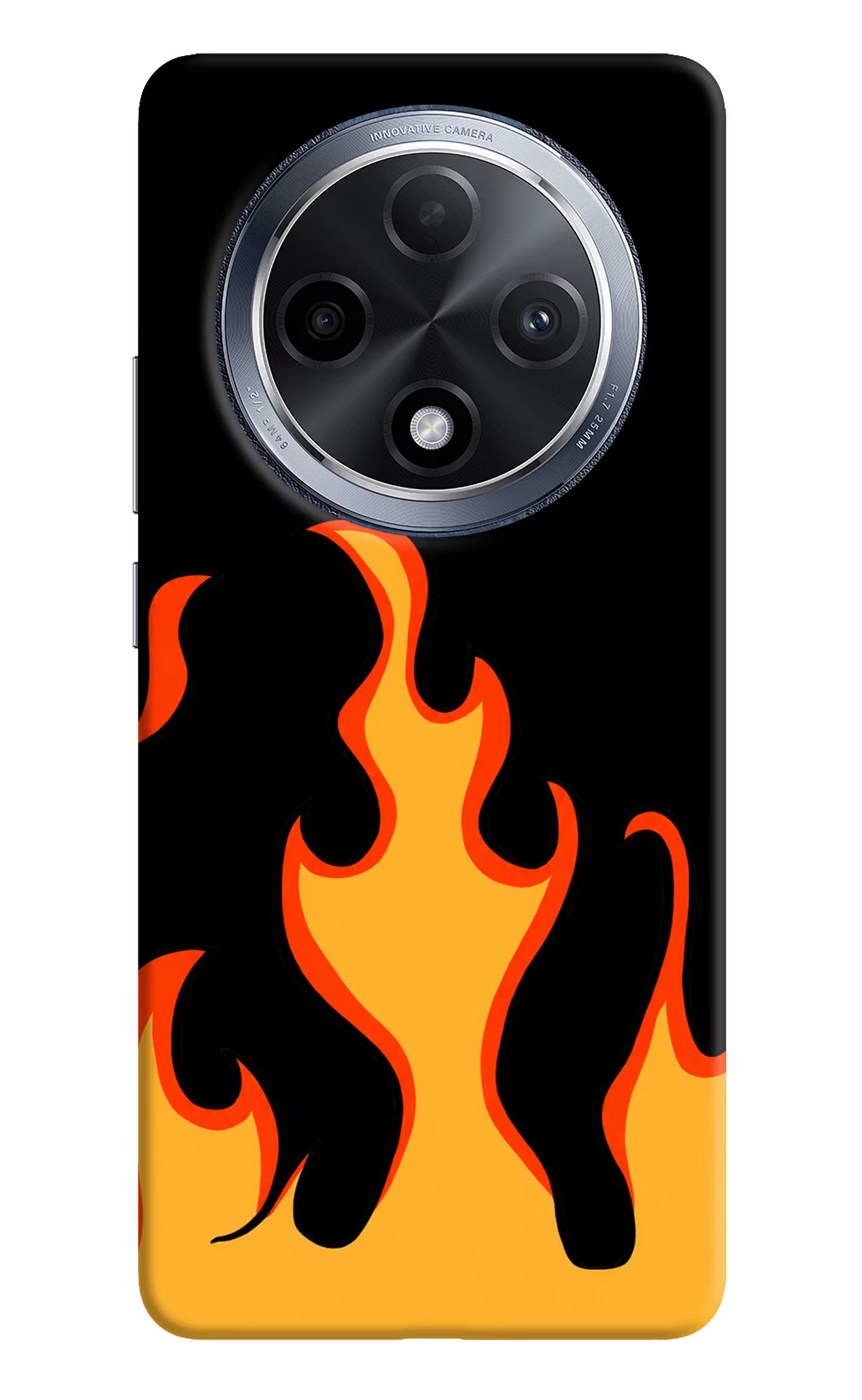 Fired Up – Black Oppo F27 Pro Hard Case Back Cover by Casekaro