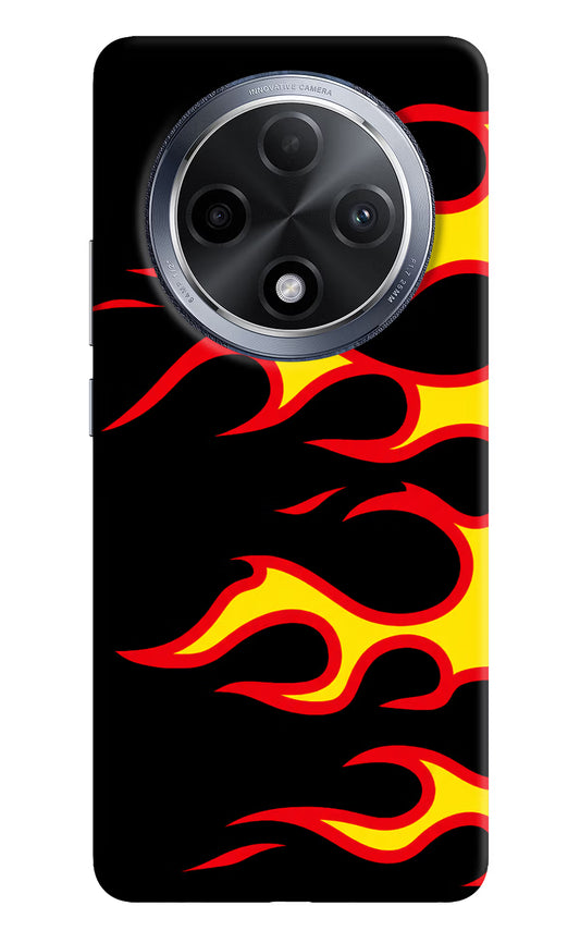 Side Sweep Flames Oppo F27 Pro Hard Case Back Cover by Casekaro