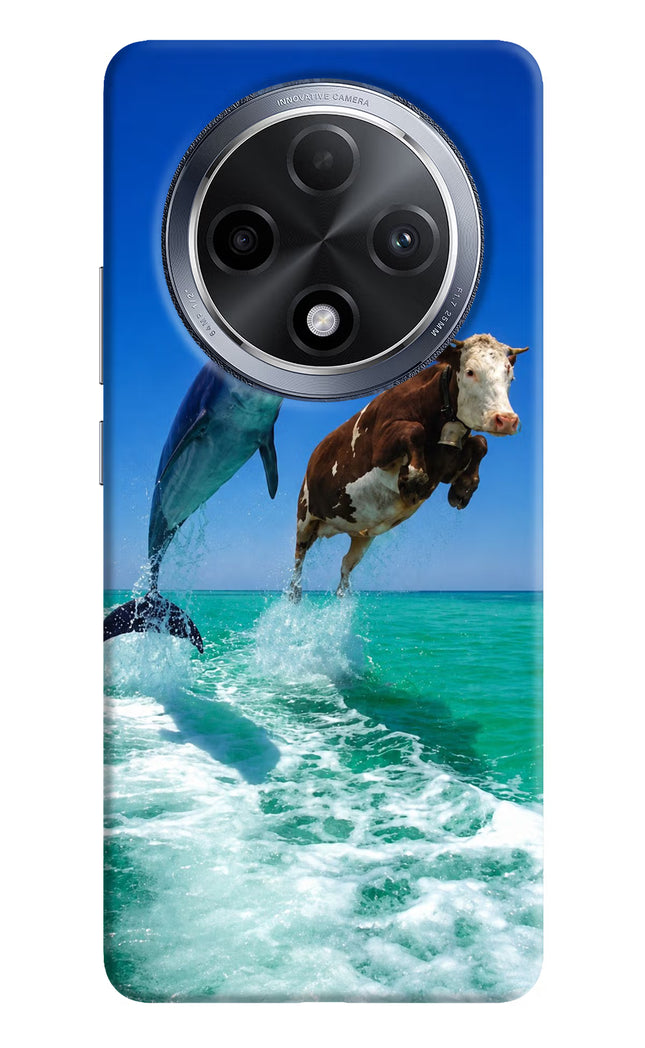 Dolphin vs Cow Oppo F27 Pro Hard Case Back Cover by Casekaro