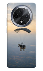 Skydiving Cow Oppo F27 Pro Hard Case Back Cover by Casekaro