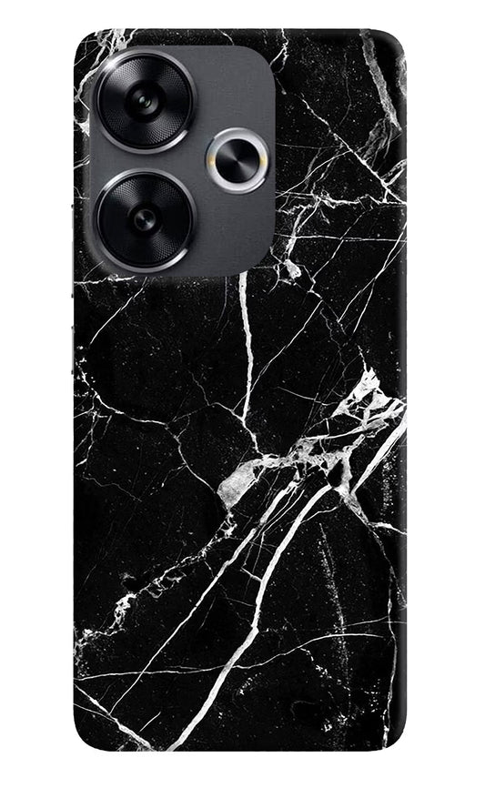 Black Marble Pattern Poco F6 5G Back Cover
