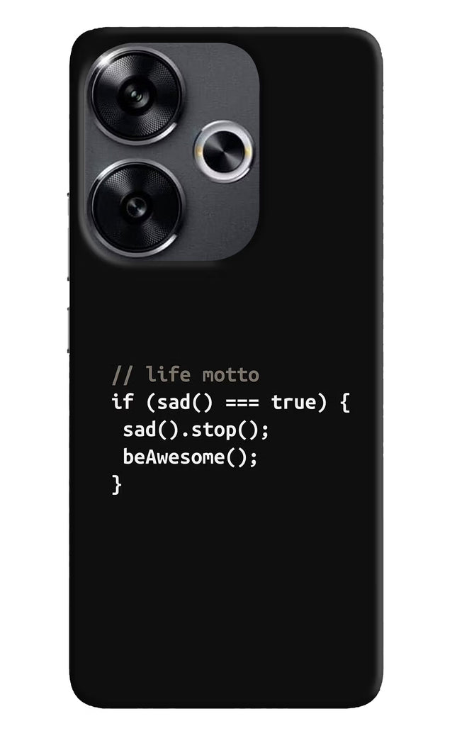 Life Motto Code Poco F6 5G Back Cover