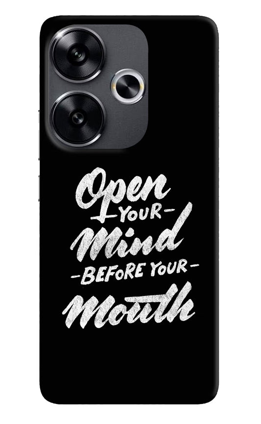 Open Your Mind Before Your Mouth Poco F6 5G Back Cover