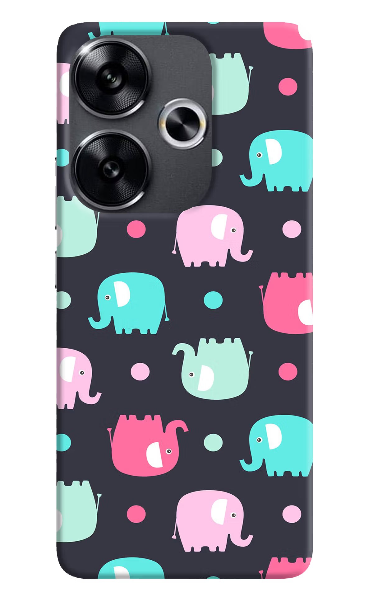 Elephants Poco F6 5G Back Cover