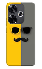 Sunglasses with Mustache Poco F6 5G Back Cover