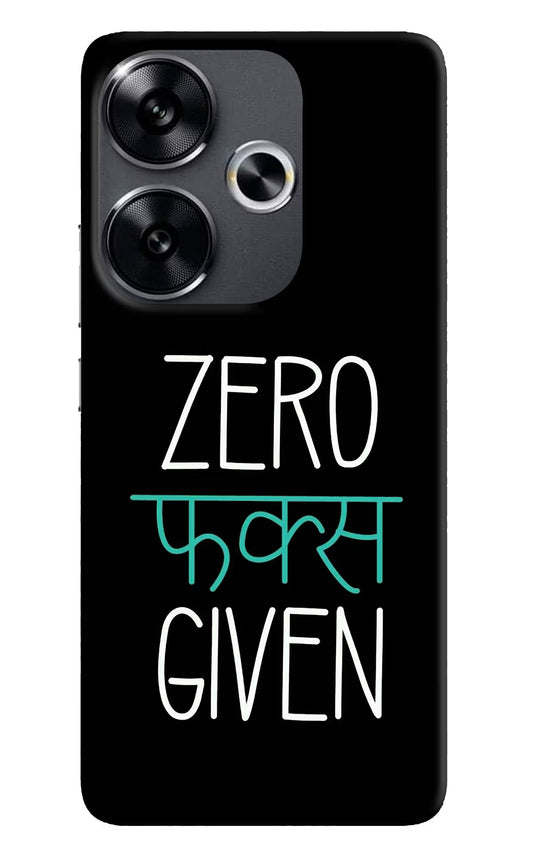 Zero Fucks Given Poco F6 5G Back Cover