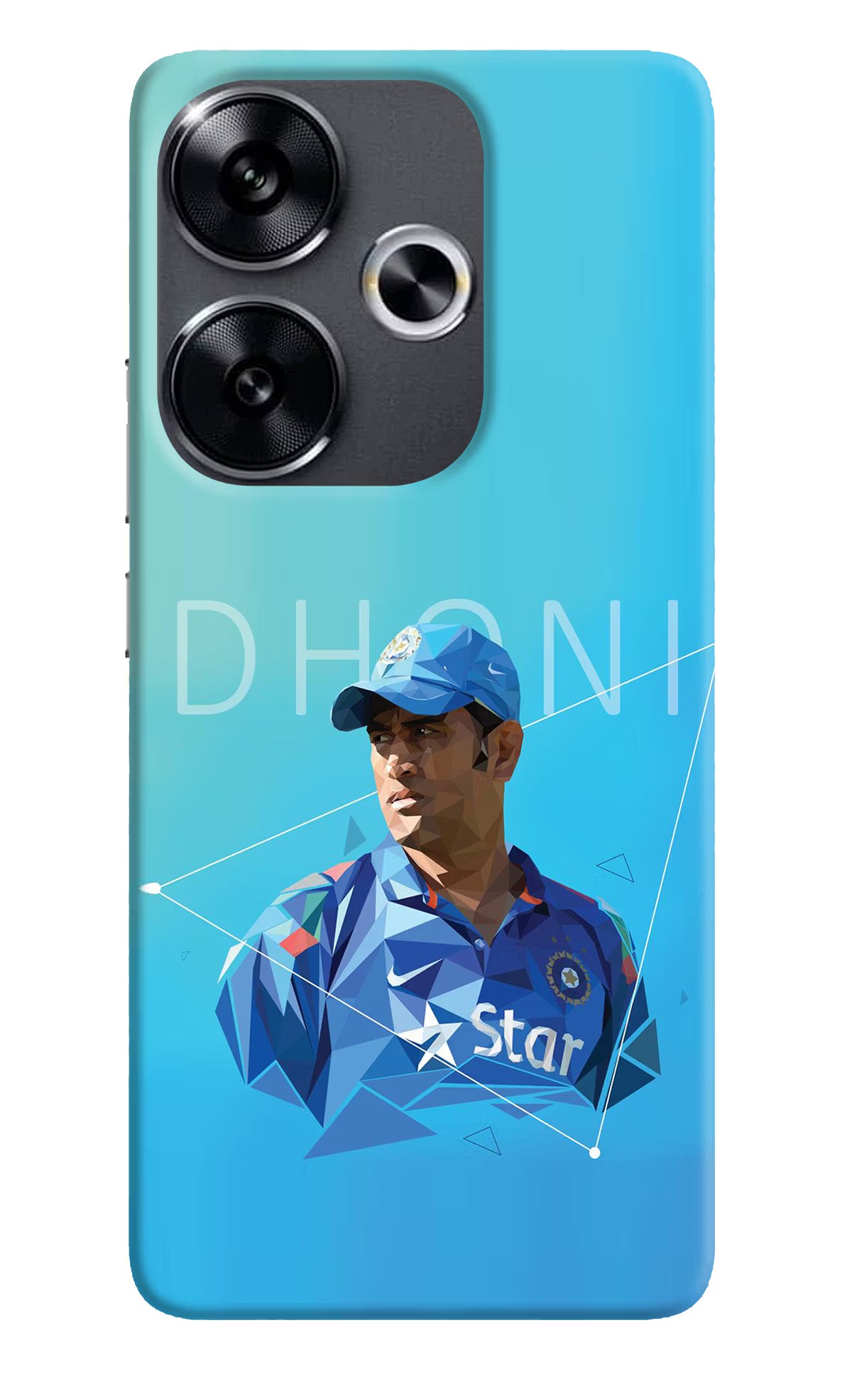 Dhoni Artwork Poco F6 5G Back Cover