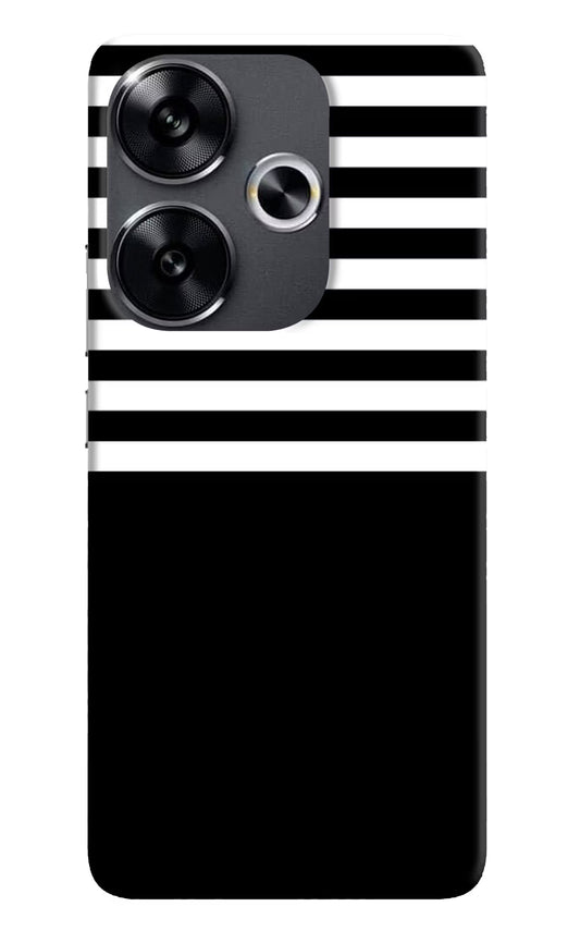 Black and White Print Poco F6 5G Back Cover