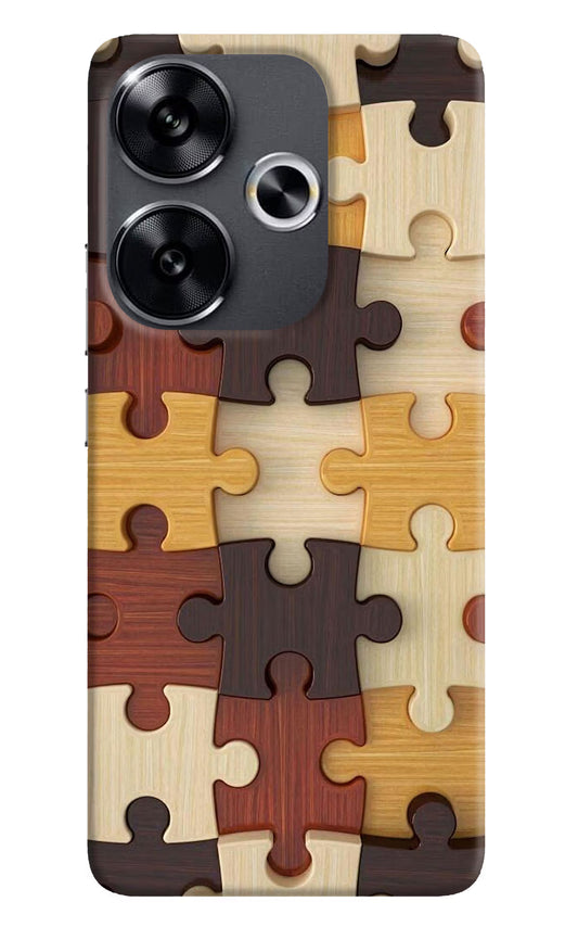 Wooden Puzzle Poco F6 5G Back Cover