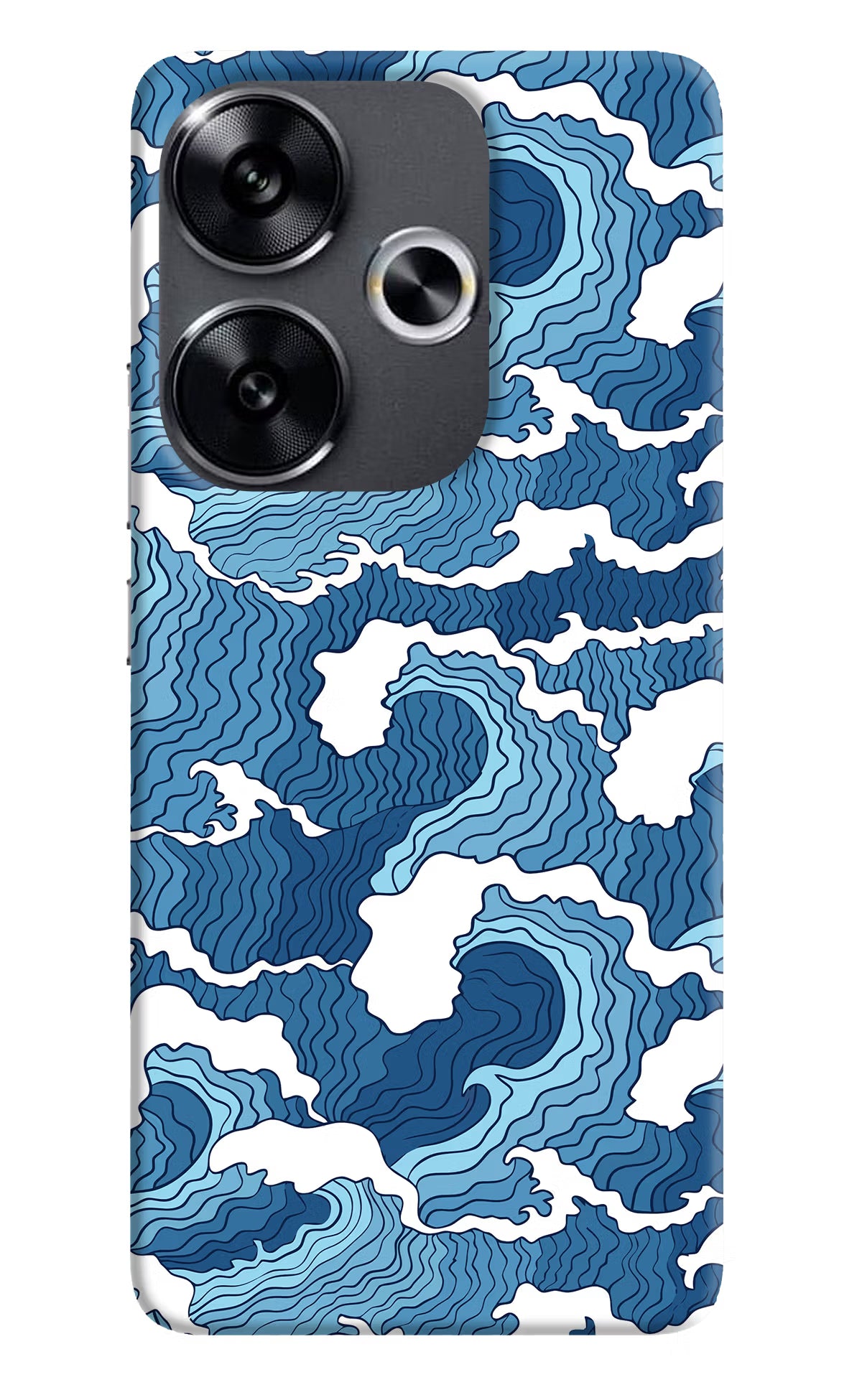Blue Waves Poco F6 5G Back Cover