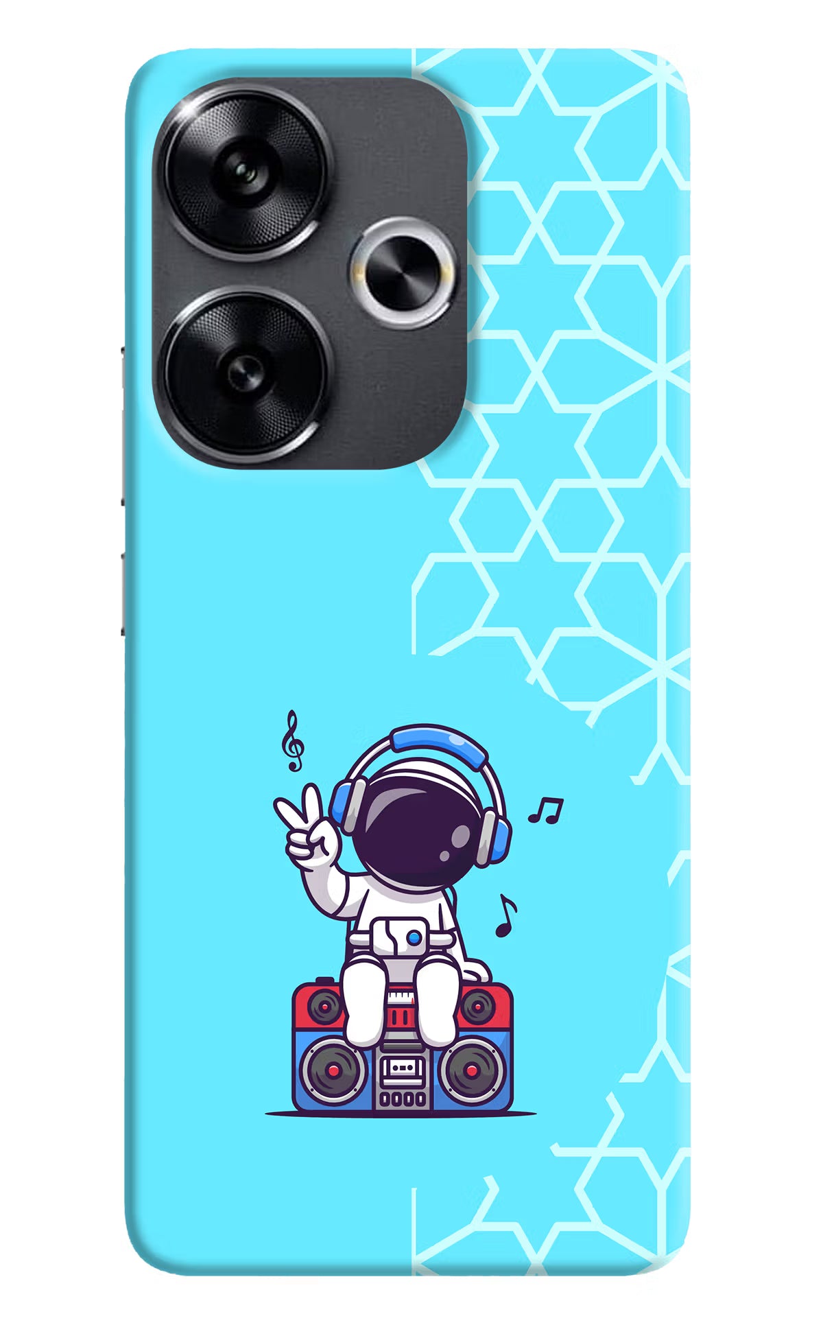 Cute Astronaut Chilling Poco F6 5G Back Cover
