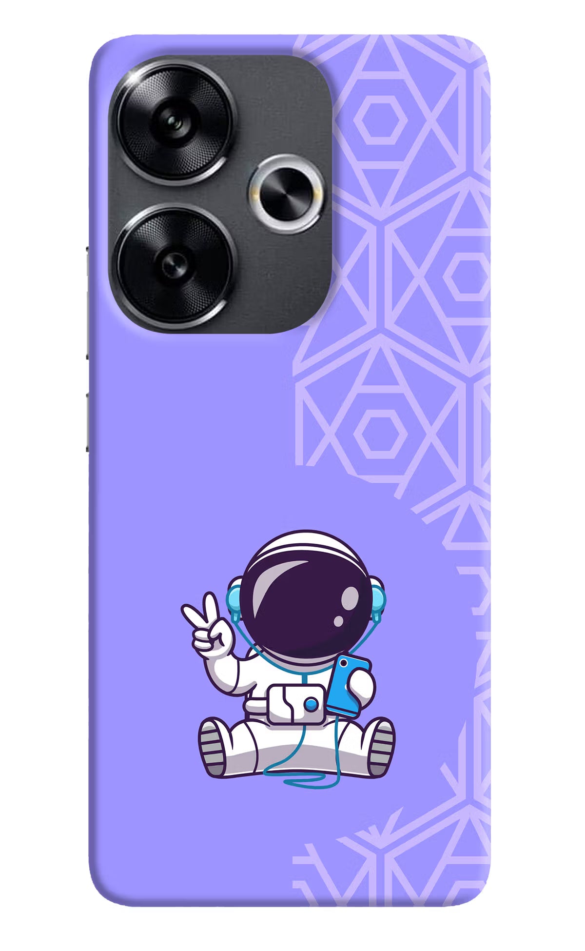 Cute Astronaut Chilling Poco F6 5G Back Cover