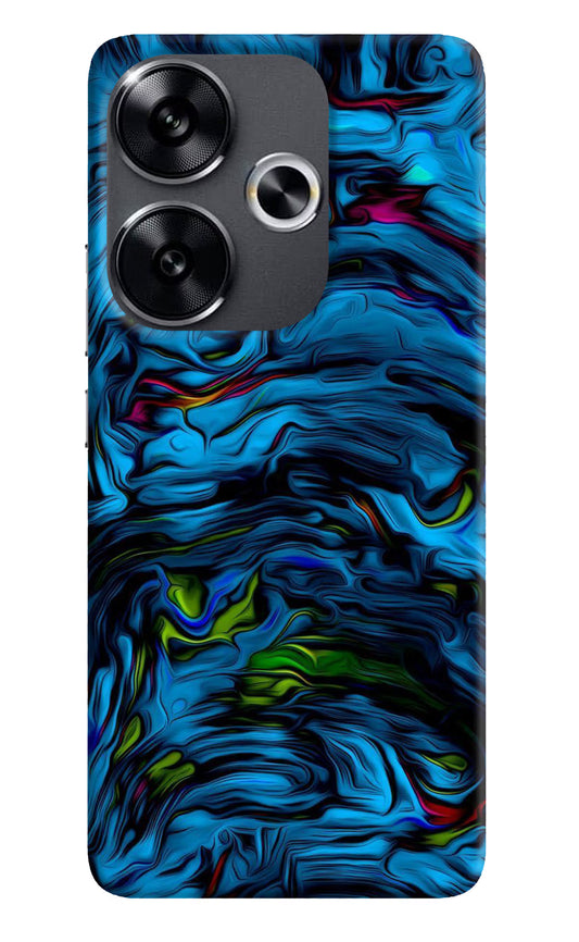 Dark Blue Abstract Poco F6 5G Back Cover