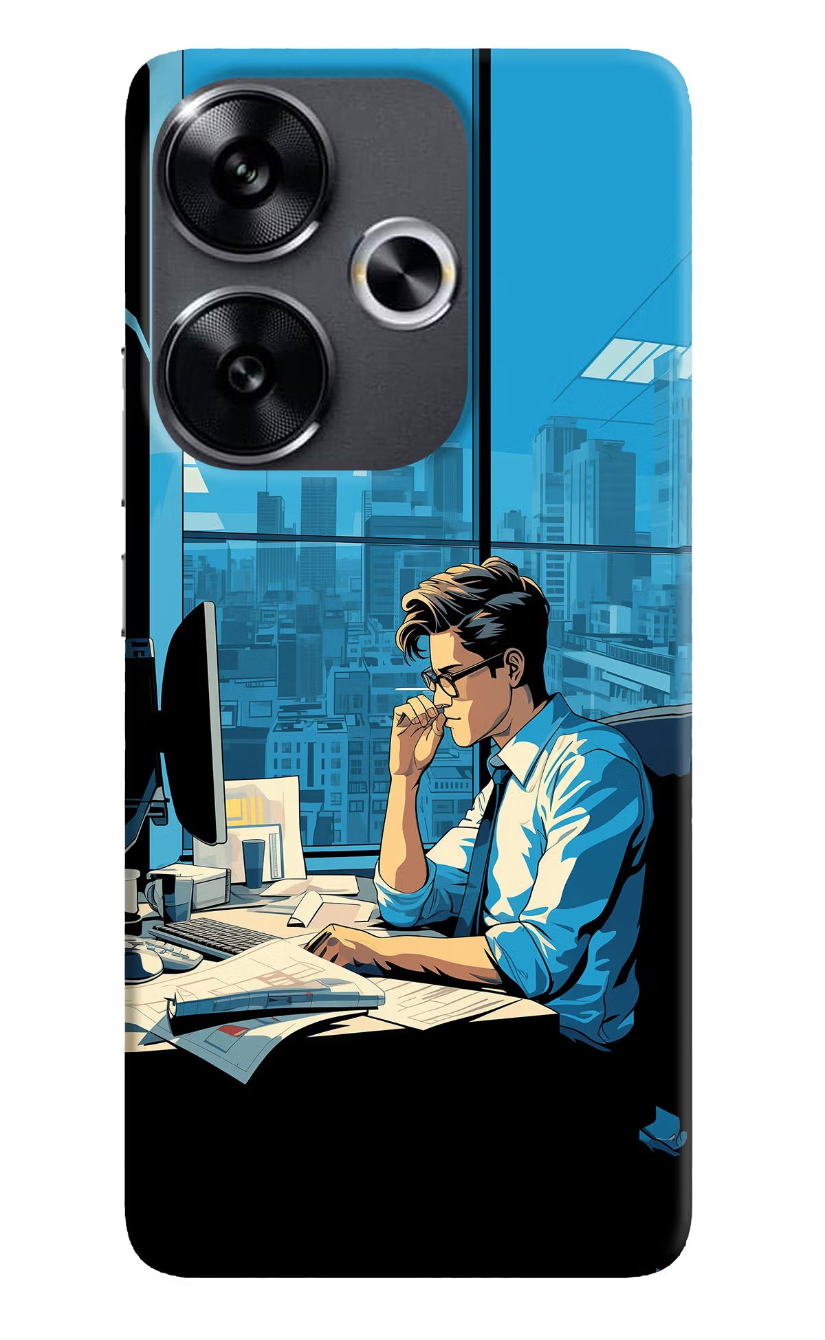 Focused Hustler (AI Generated) Poco F6 5G Back Cover