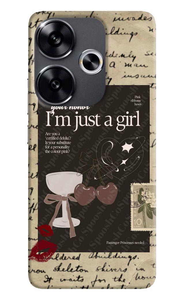 I am just a girl Poco F6 5G Back Cover