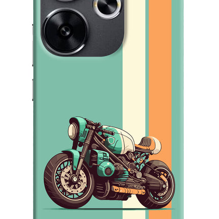 Striped Moto Drift Poco F6 5G Back Cover
