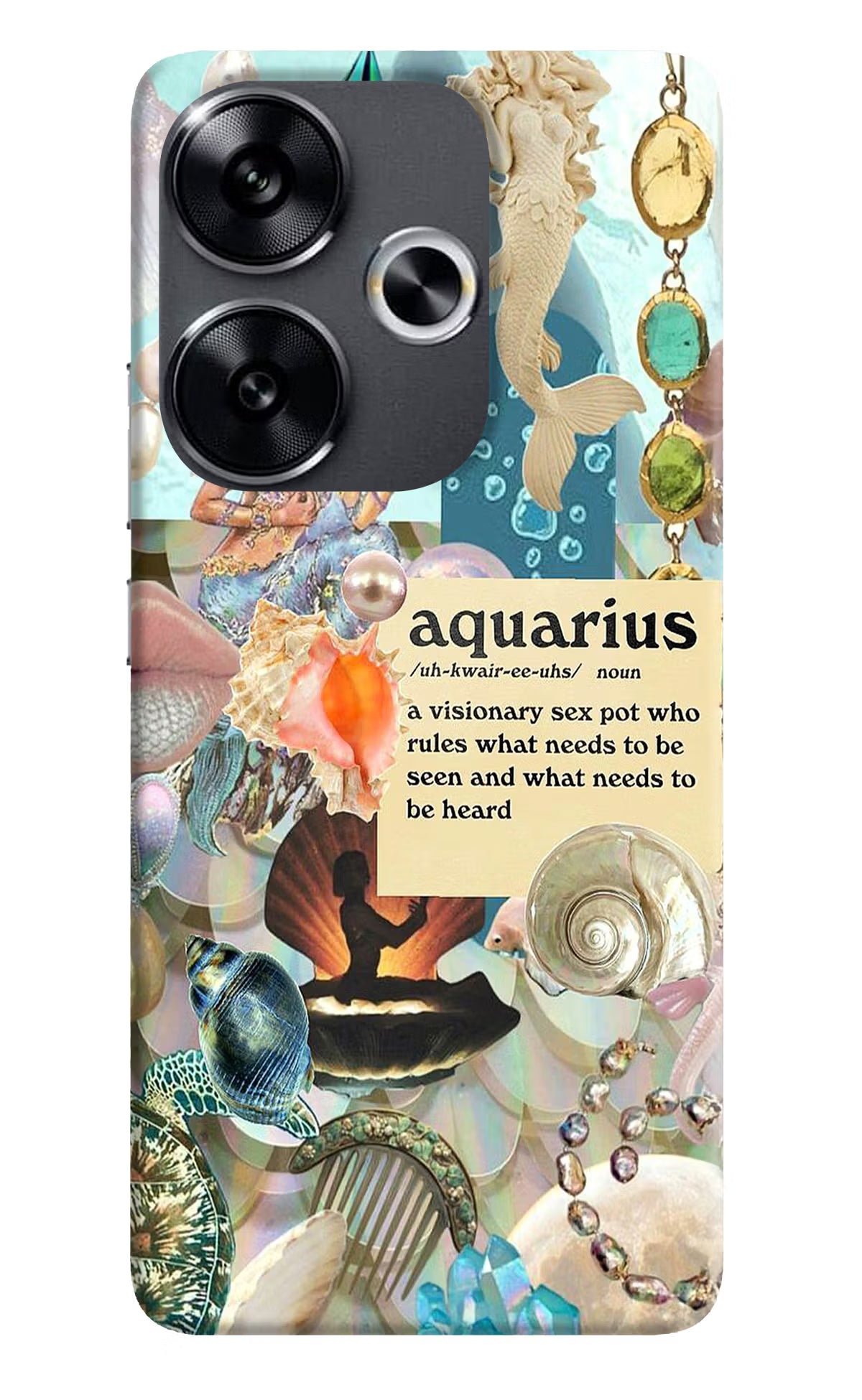 Aquarius Zodiac Poco F6 5G Hard Case Back Cover by Casekaro