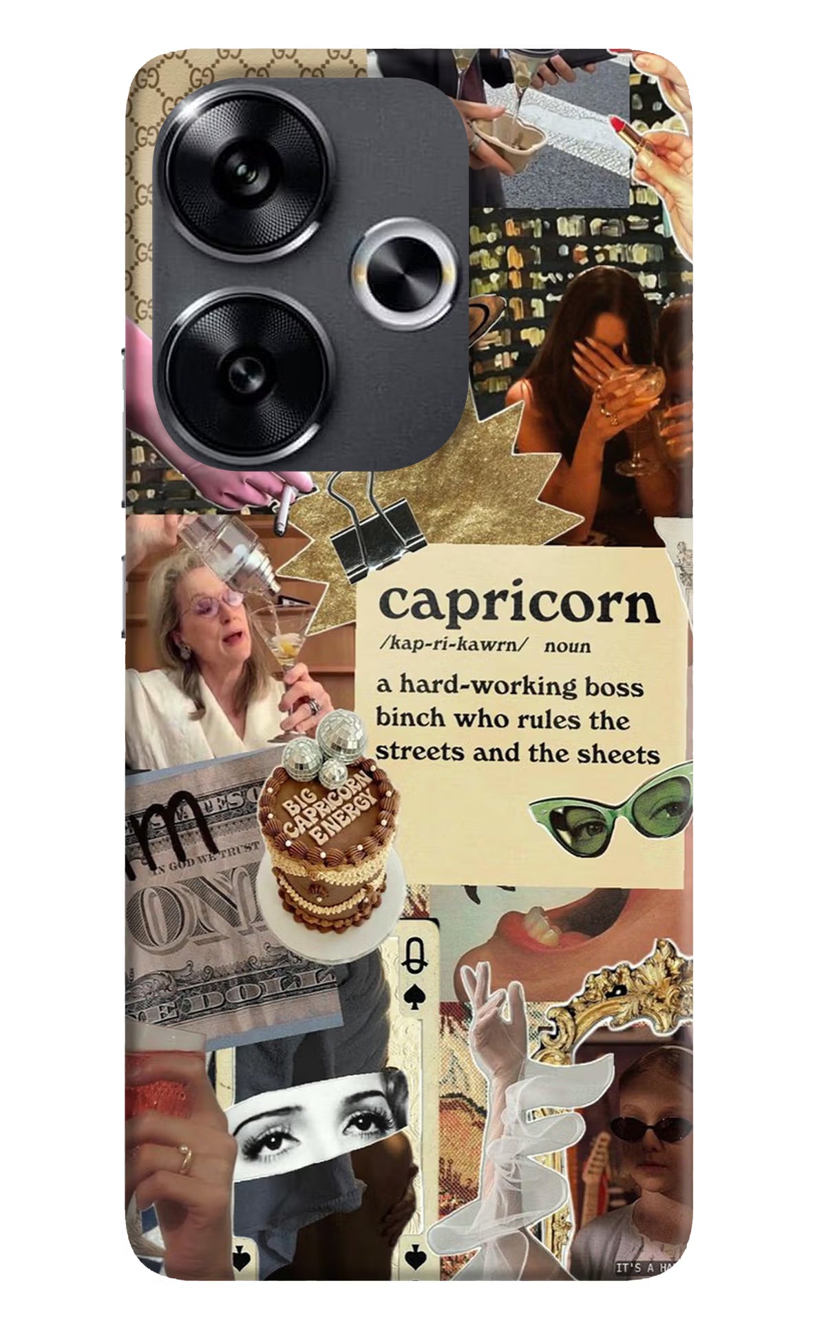 Capricorn Zodiac Poco F6 5G Hard Case Back Cover by Casekaro