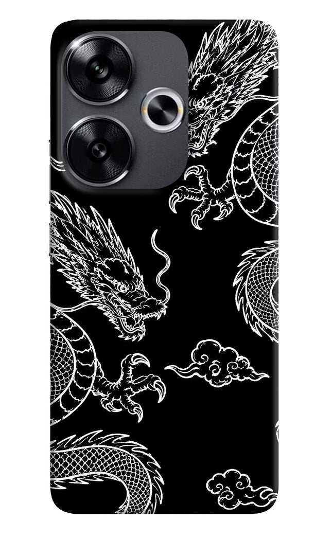 Twin Dragons Poco F6 5G Hard Case Back Cover by Casekaro