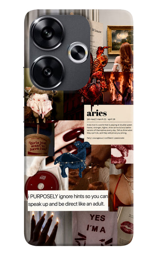 Zodiac Aries Poco F6 5G Hard Case Back Cover by Casekaro