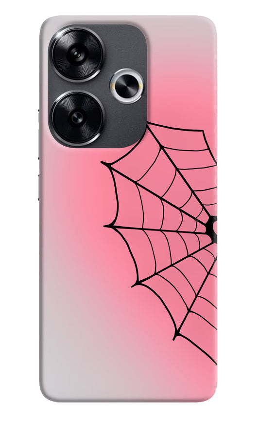 Pink Web Poco F6 5G Hard Case Back Cover by Casekaro