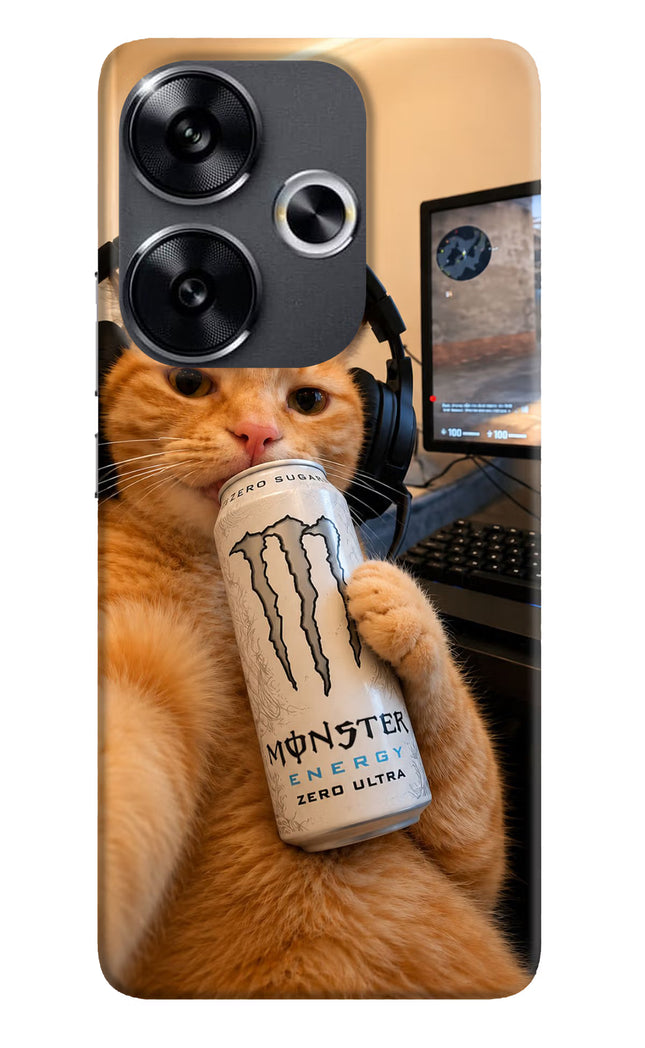 Gamer Cat Energy Poco F6 5G Hard Case Back Cover by Casekaro
