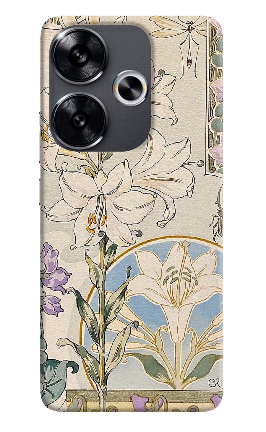 White Lily Poco F6 5G Back Cover, Hard case