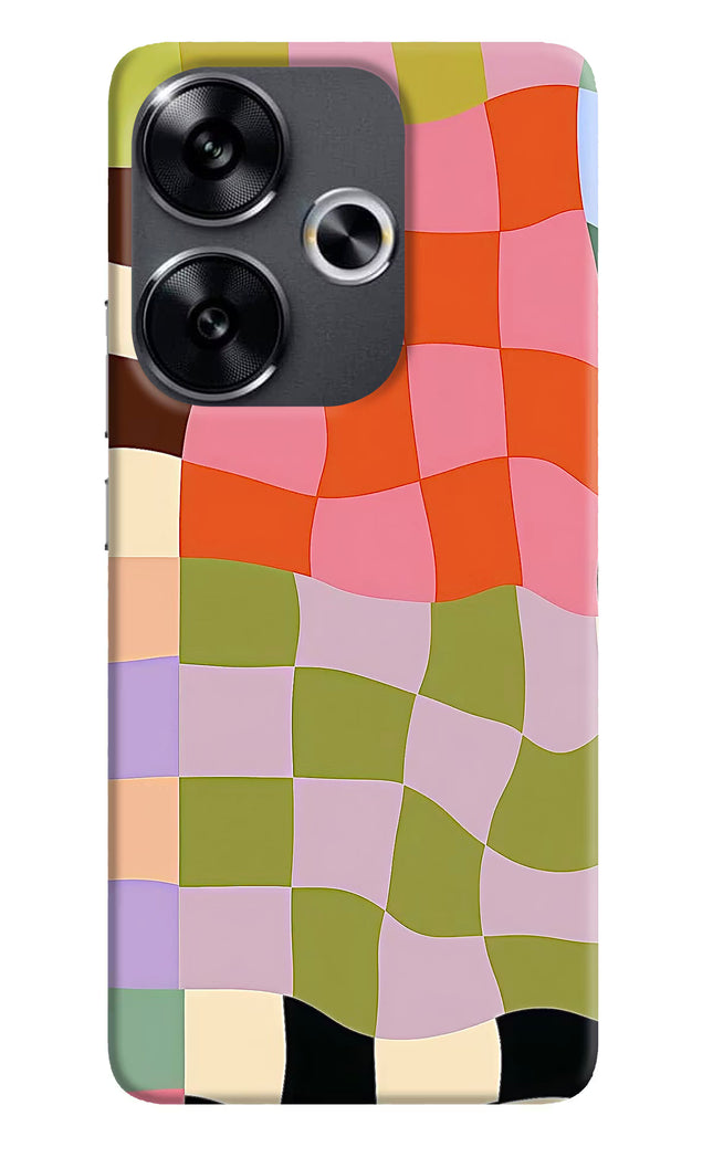 Wavy Grid Poco F6 5G Hard Case Back Cover by Casekaro