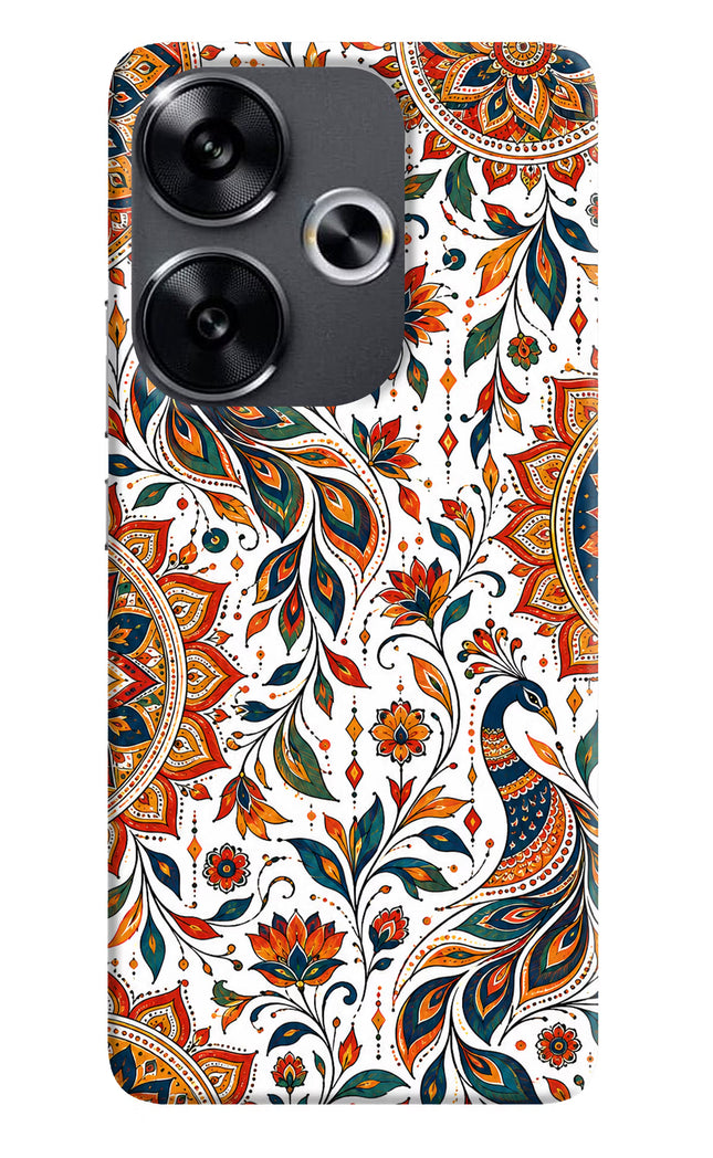 White Mayura Poco F6 5G Hard Case Back Cover by Casekaro