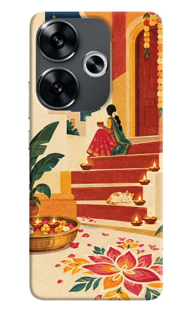 Diwali Rangoli Poco F6 5G Hard Case Back Cover by Casekaro