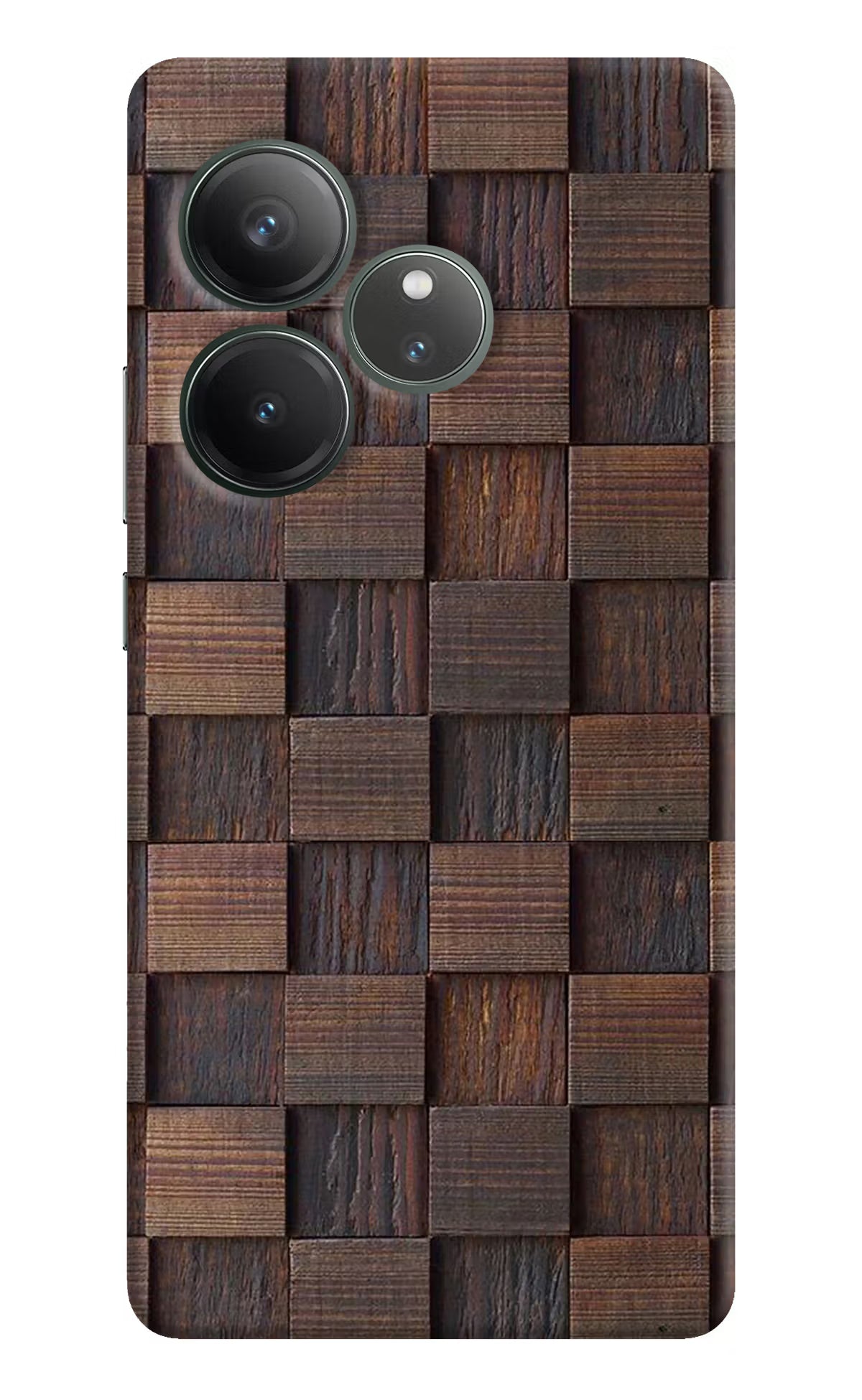 Wooden Cube Design Realme GT 6 Hard Case Back Cover by Casekaro