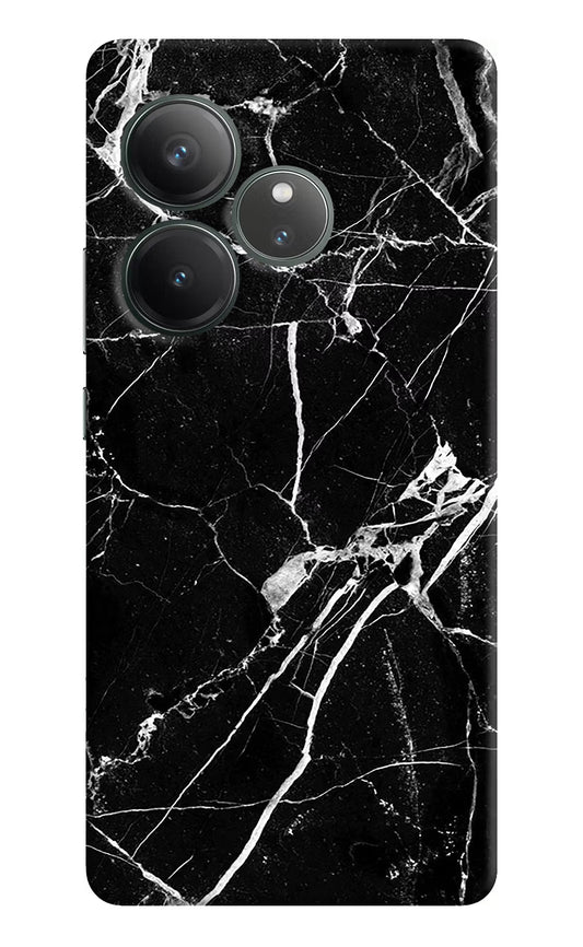 Black Marble Pattern Realme GT 6 Hard Case Back Cover by Casekaro