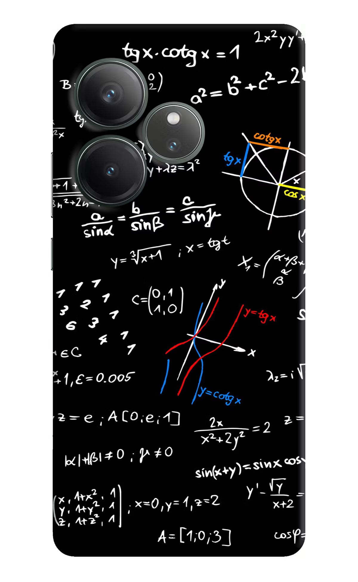 Mathematics Formula Realme GT 6 Hard Case Back Cover by Casekaro