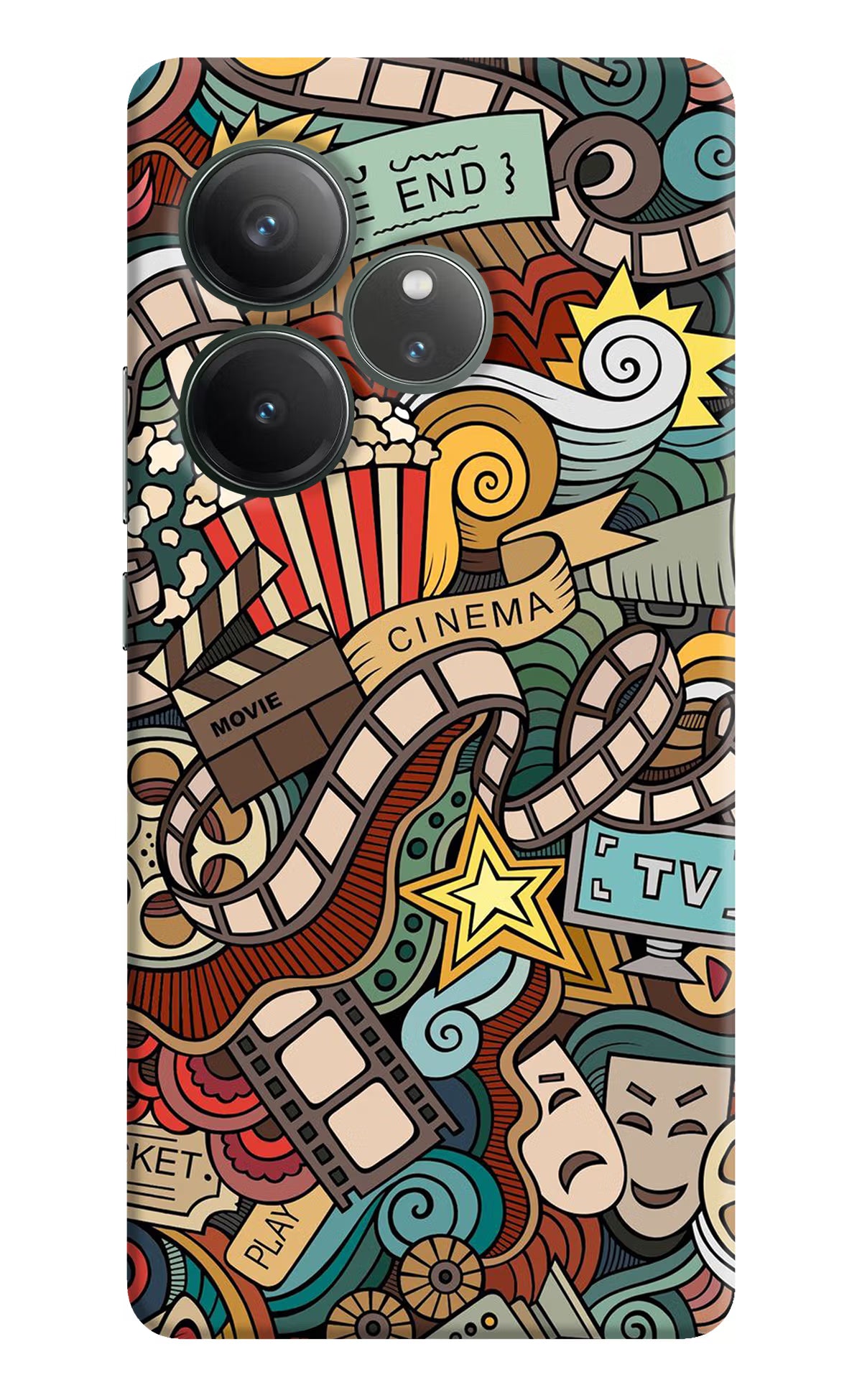 Cinema Abstract Realme GT 6 Hard Case Back Cover by Casekaro