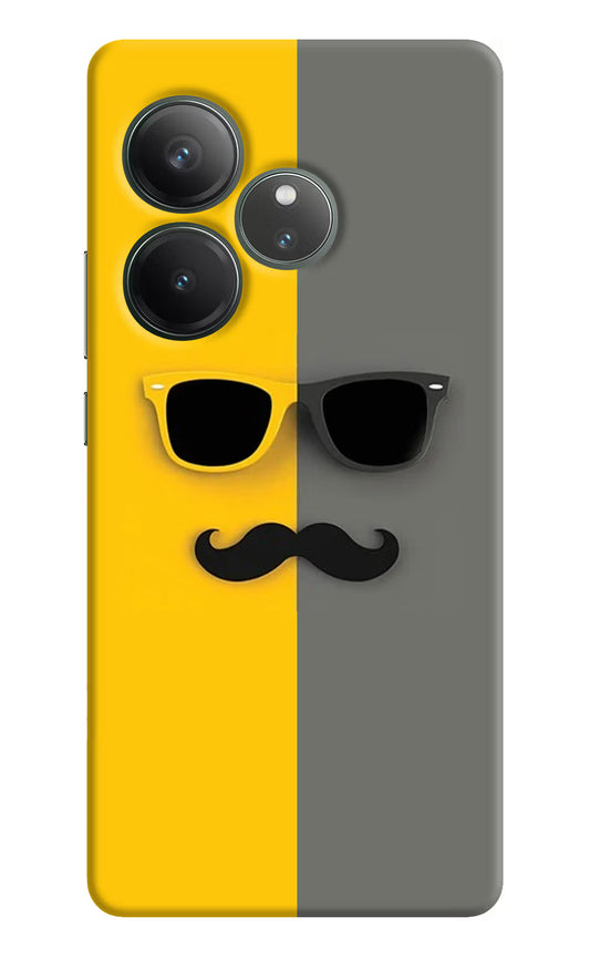 Sunglasses with Mustache Realme GT 6 Hard Case Back Cover by Casekaro