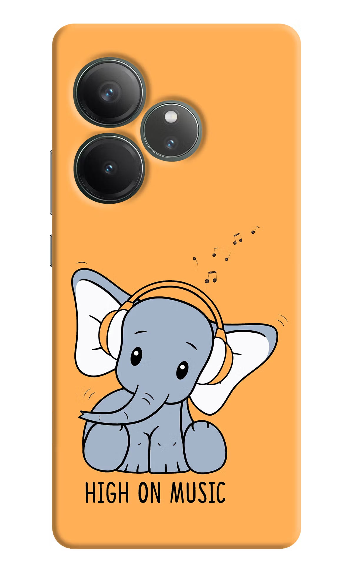 High On Music Realme GT 6 Hard Case Back Cover by Casekaro