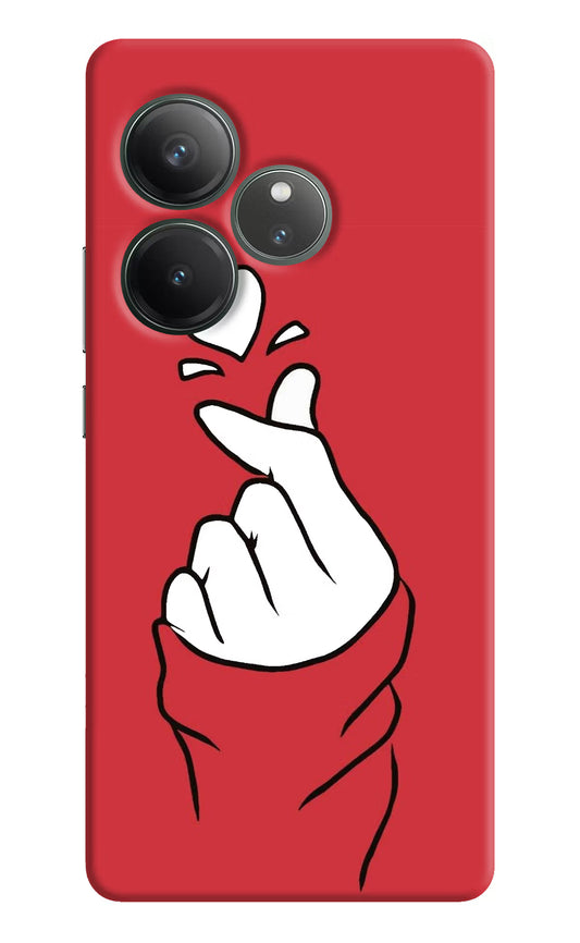 Korean Love Sign Realme GT 6 Hard Case Back Cover by Casekaro