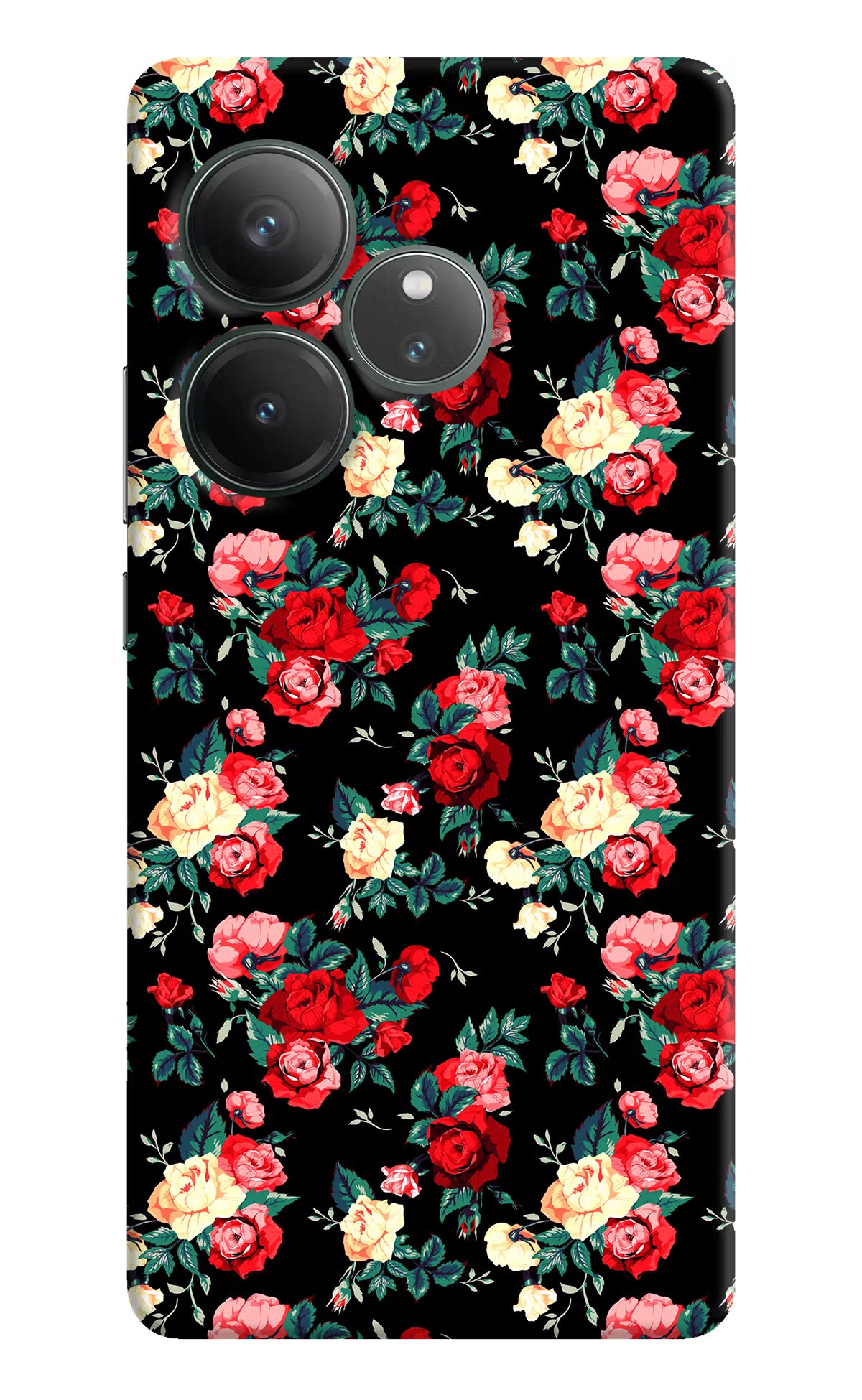 Rose Pattern Realme GT 6 Hard Case Back Cover by Casekaro