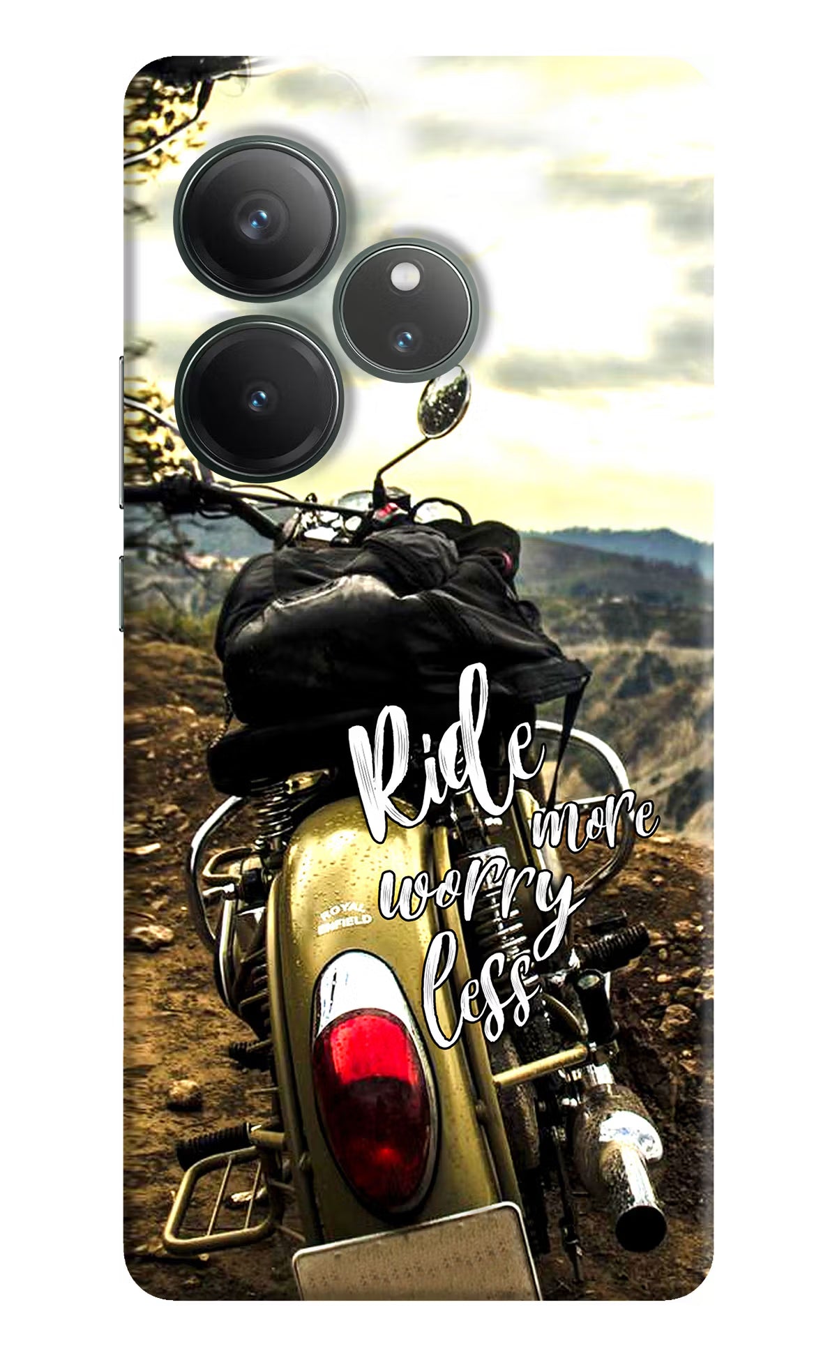 Ride More Worry Less Realme GT 6 Hard Case Back Cover by Casekaro