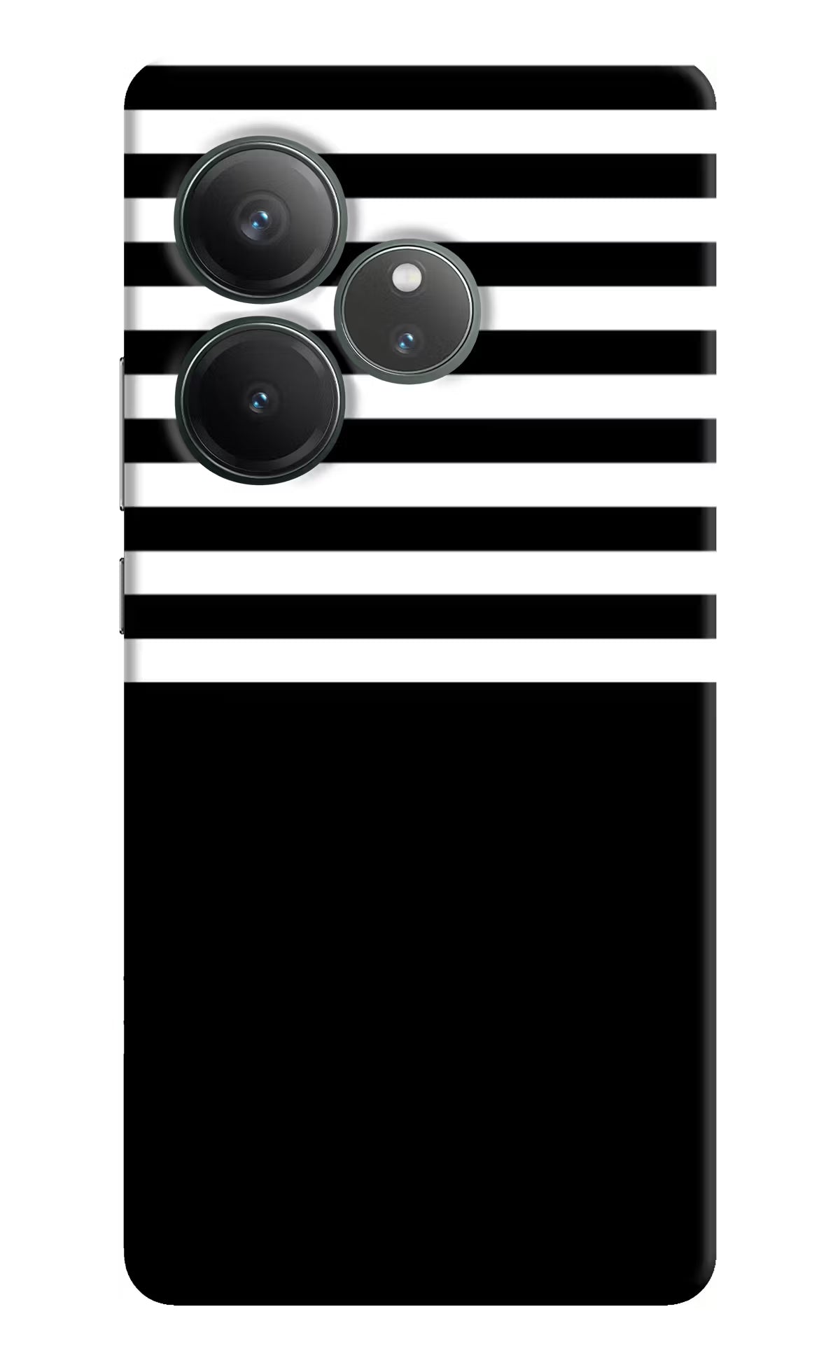 Black and White Print Realme GT 6 Hard Case Back Cover by Casekaro