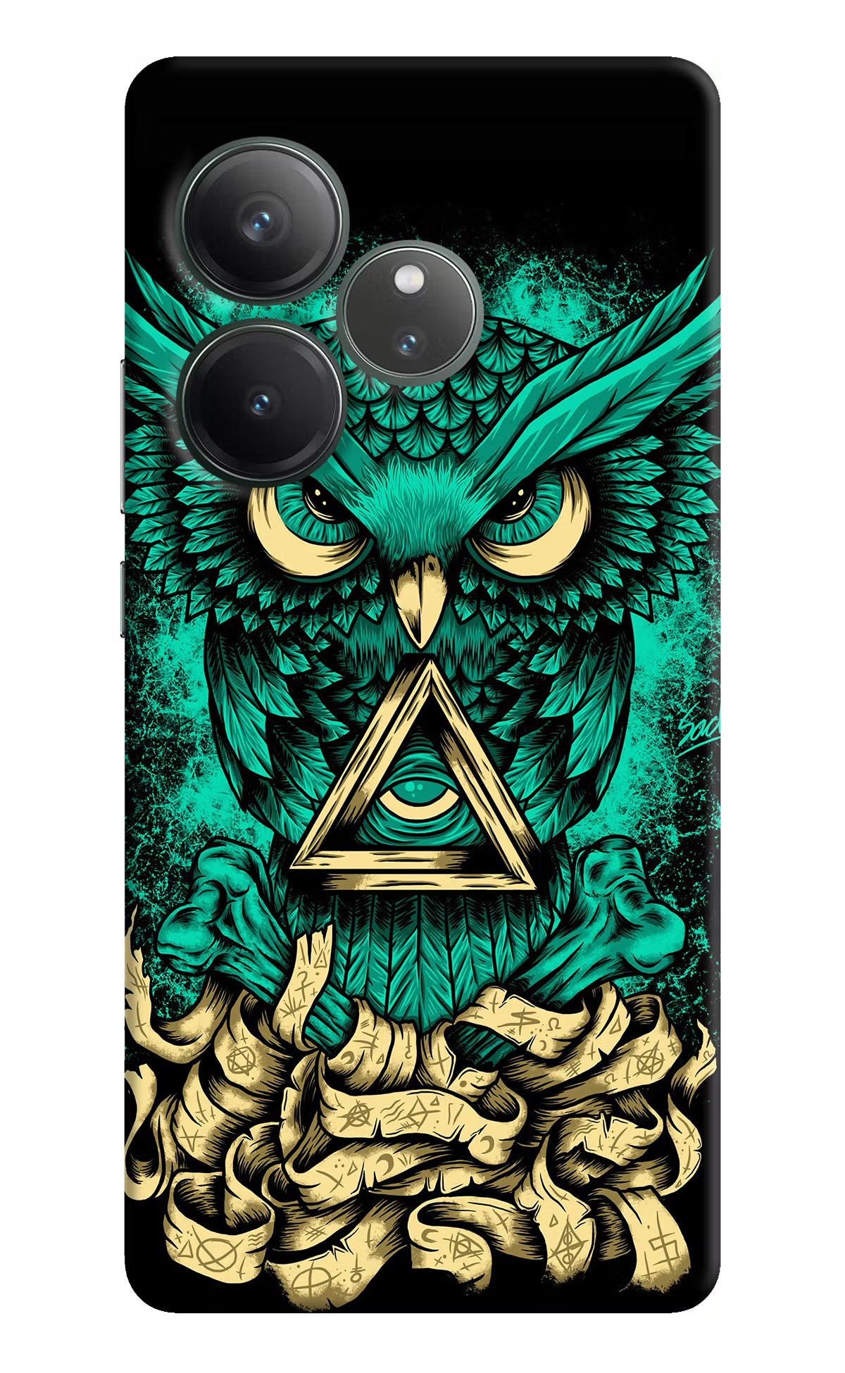 Green Owl Realme GT 6 Hard Case Back Cover by Casekaro
