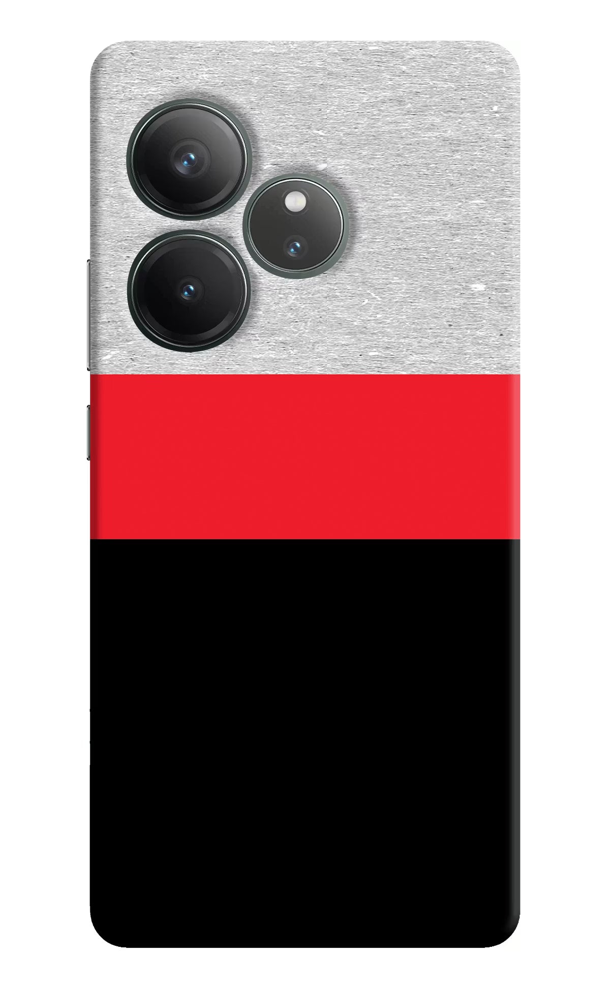 Tri Color Pattern Realme GT 6 Hard Case Back Cover by Casekaro