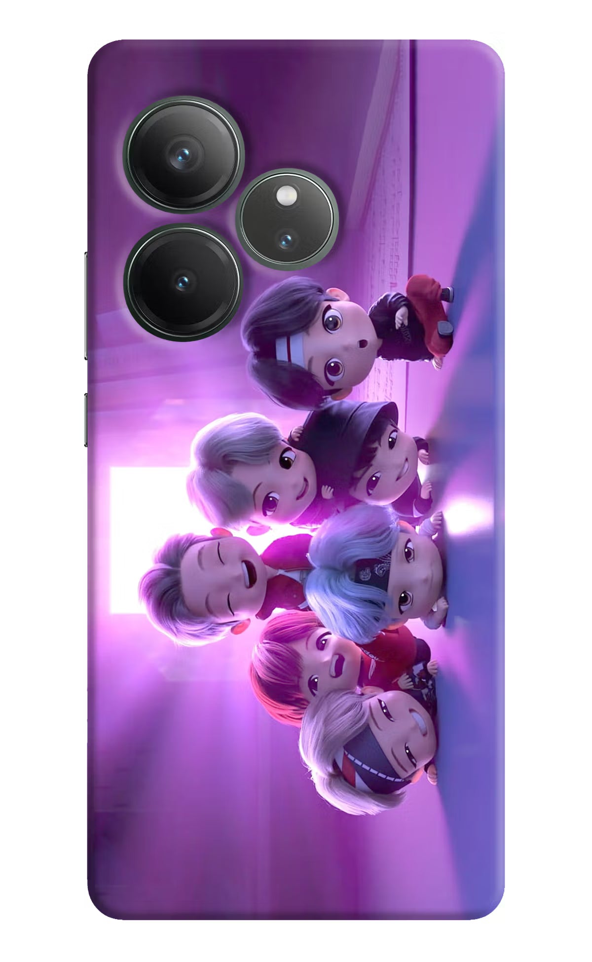 BTS Chibi Realme GT 6 Hard Case Back Cover by Casekaro