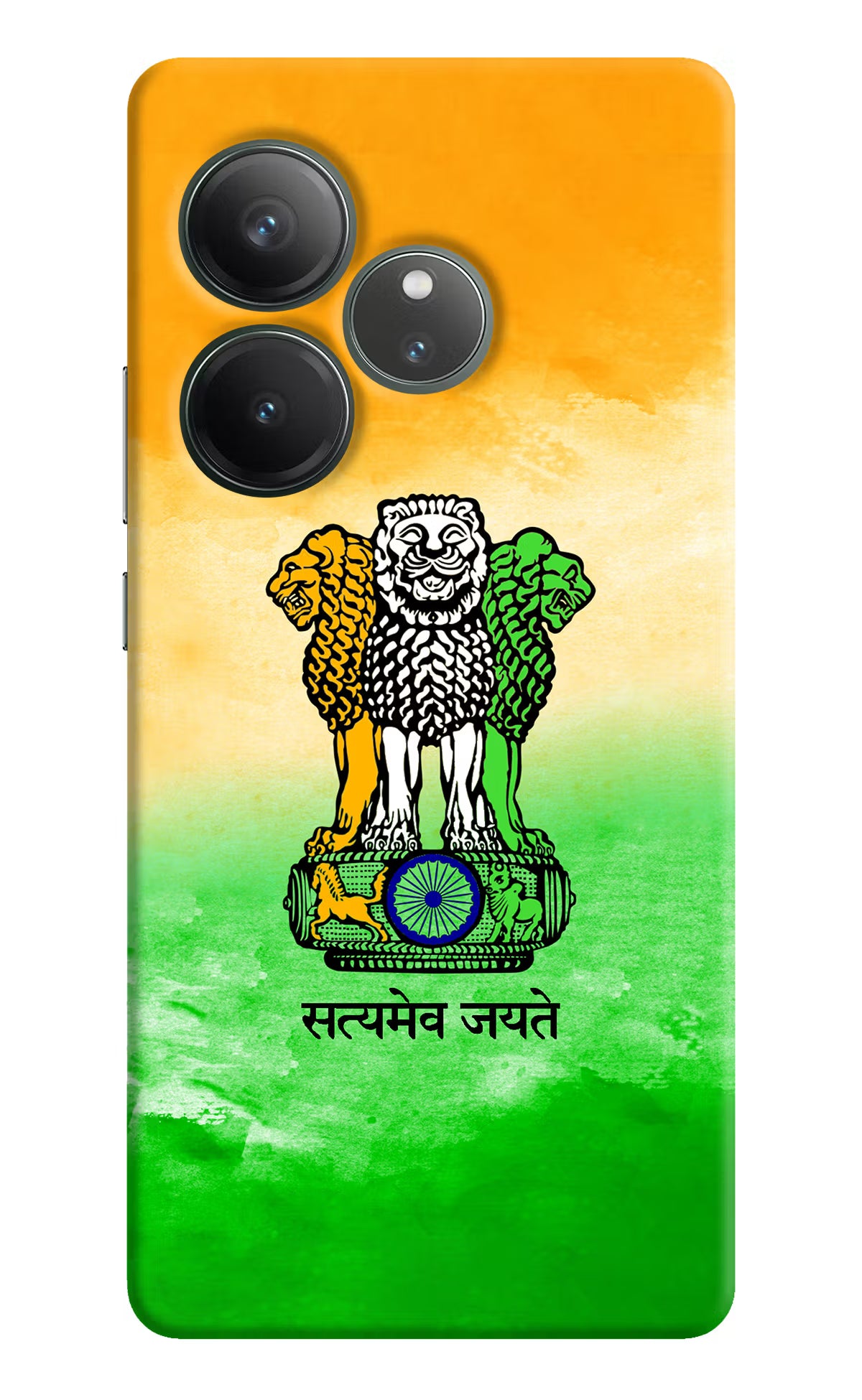 Satyamev Jayate Flag Realme GT 6 Hard Case Back Cover by Casekaro