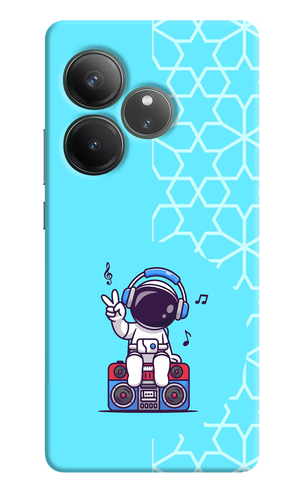 Cute Astronaut Chilling Realme GT 6 Hard Case Back Cover by Casekaro
