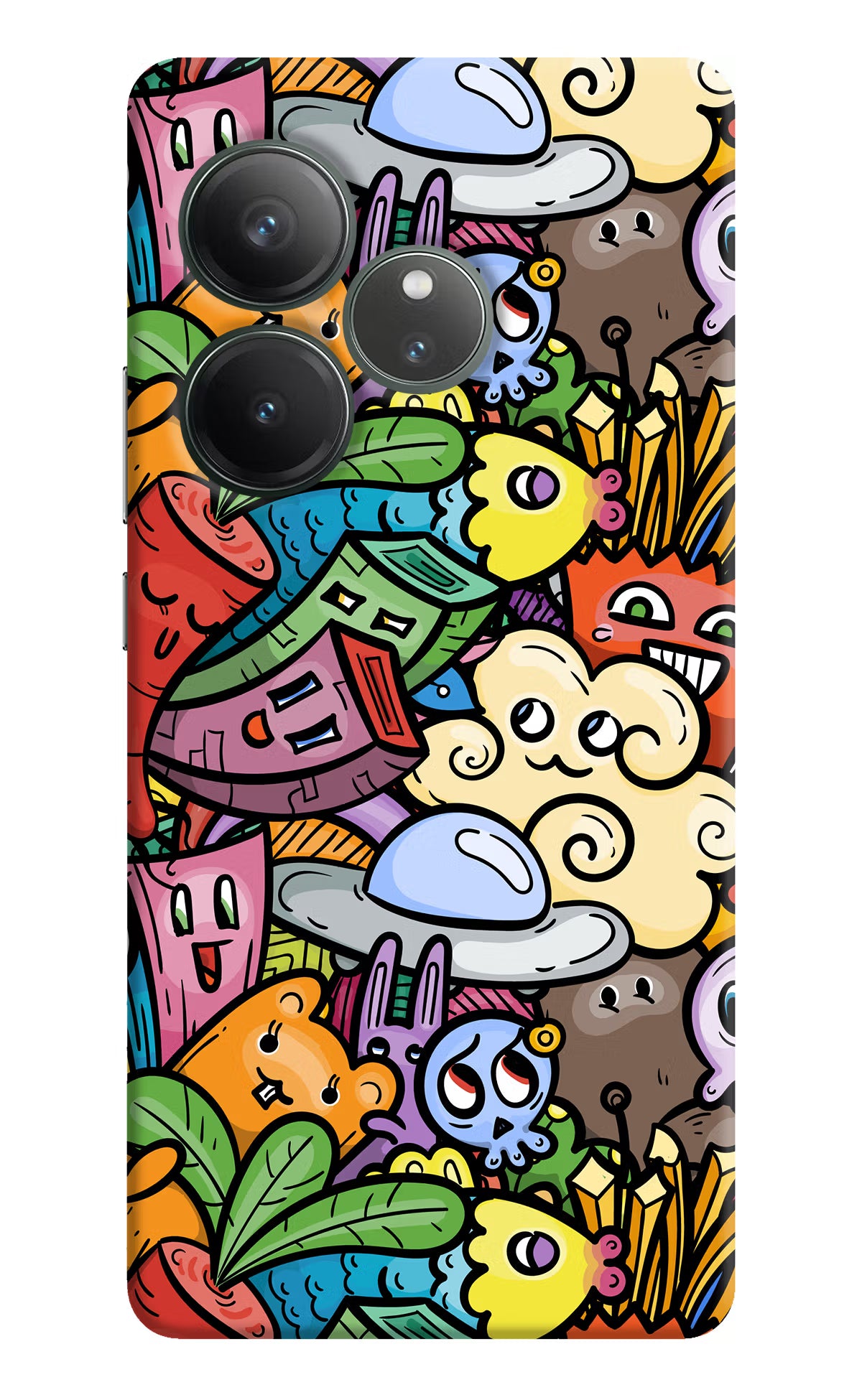 Veggie Doodle Realme GT 6 Hard Case Back Cover by Casekaro